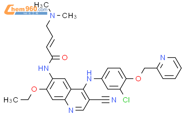 (2E)-N-[4-[[3-氯-4-[(吡啶-2-基)甲氧基]苯基]氨基]-3-氰基-7-乙氧基喹啉-6-基]-4-(二甲基氨基)丁-2-烯酰胺