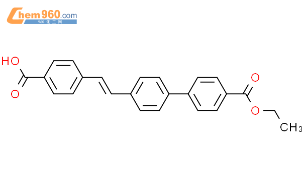 4-乙基4'-[2-(4-羧基苯基)乙烯基][1,1'-联苯]-4-羧酸酯结构式图片|70916-94-8结构式图片
