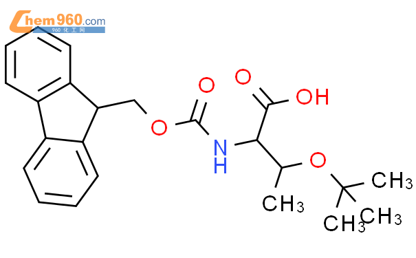 Fmoc-O-叔丁基-L-苏氨酸结构式图片|71989-35-0结构式图片