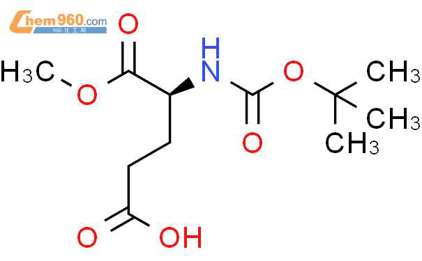 N-叔丁氧羰基-L-谷氨酸-1-甲酯结构式图片|72086-72-7结构式图片