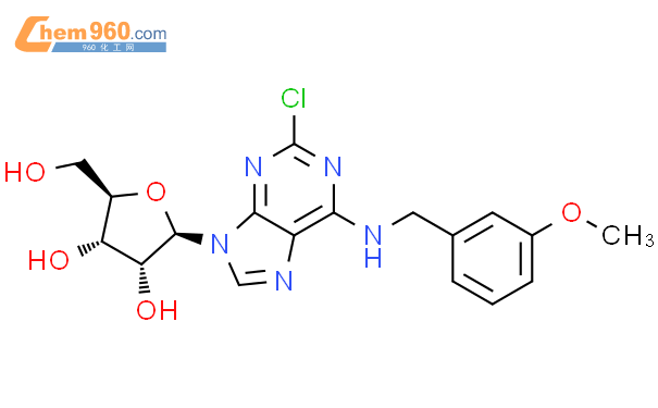 2'-氯-N6-(3-甲氧基)苄基腺苷结构式图片|722504-73-6结构式图片