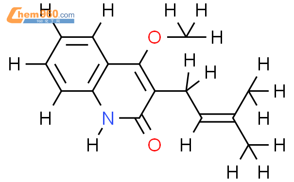 2-hydroxy-4-methoxy-3-(3'-methyl-2'-butenyl)-quinoline