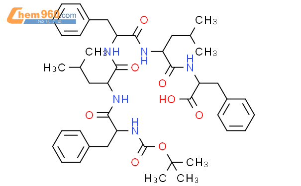 N-[叔丁氧羰基]-L-苯丙氨酰-L-亮氨酰-L-苯丙氨酰-L-亮氨酰-L-苯丙氨酸结构式图片|73572-58-4结构式图片