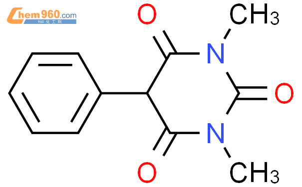 1,3-二甲基-5-苯基巴比妥酸结构式