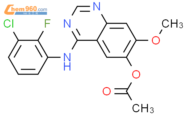 4-((3-chloro-2-fluorophenyl)amino)-7-methoxyquinazolin-6-yl acetate