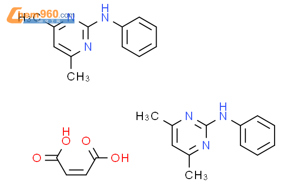 743430 17 3 2 PYRIMIDINAMINE 4 6 DIMETHYL N PHENYL 2Z 2 BUTENEDIOATE 2 1 化学式结构式分子式mol