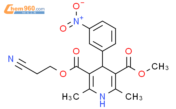 3,5-Pyridinedicarboxylicacid, 1,4-dihydro-2,6-dimethyl-4-(3-nitrophenyl)-, 3-(2-cyanoethyl) 5-methylester