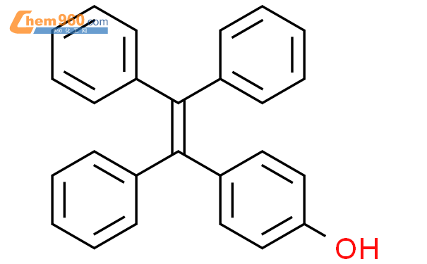 4-(1,2,2-三苯基乙烯基)苯酚结构式图片|76115-06-5结构式图片