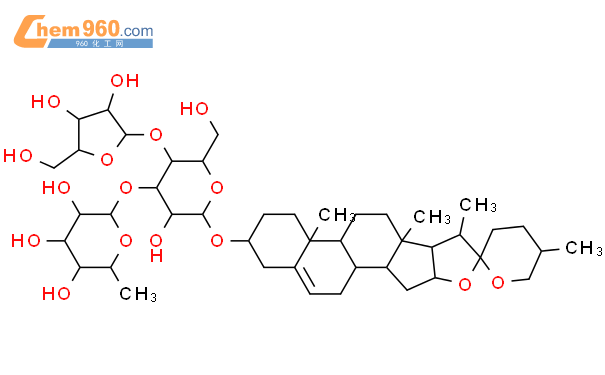 重楼皂苷 II Polyphyllin II结构式图片|76296-72-5结构式图片