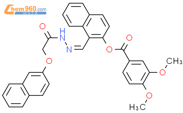 1-[[2-[2-(2-萘基氧基)乙酰基]肼基]甲基]-2-萘基3,4-二甲氧基苯甲酸酯结构式图片|767310-39-4结构式图片