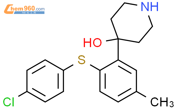 Piperidinol Chlorophenyl Thio Methylphenyl Molsmiles