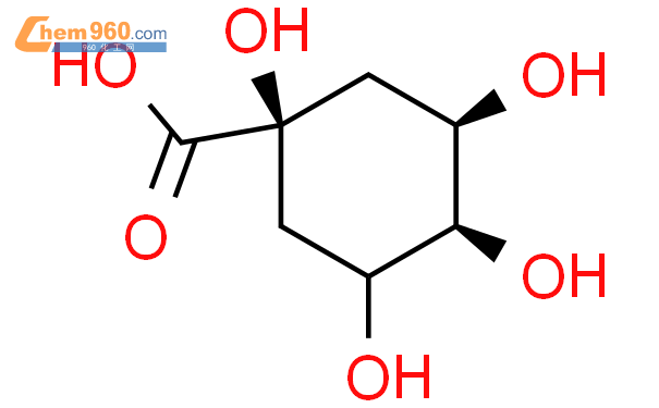 D-(-)-Quinic Acid  D-(-)-奎尼酸结构式图片|77-95-2结构式图片