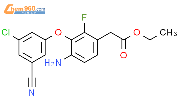 Benzeneacetic acid, 4-amino-3-(3-chloro-5-cyanophenoxy)-2-fluoro-, ethyl ester