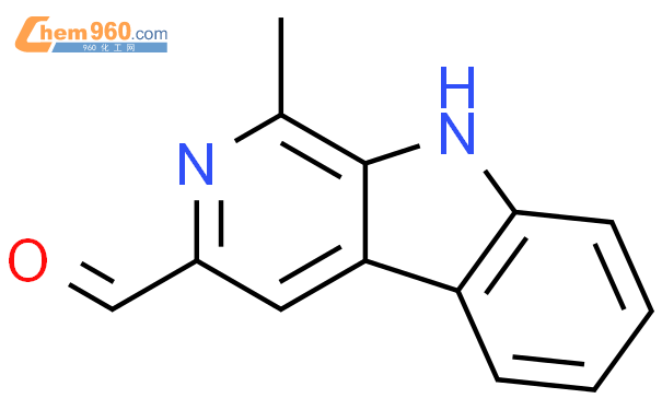 777062 70 1 1 甲基 9h 吡啶并[3 4 B]吲哚 3 羧醛cas号 777062 70 1 1 甲基 9h 吡啶并[3 4 B]吲哚 3 羧醛中英文名 分子式 结构式 960化工网