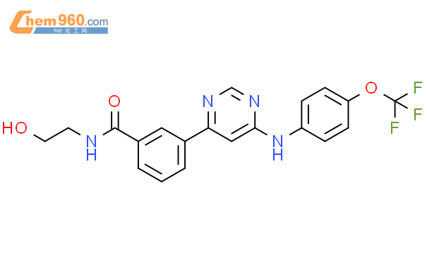 N-(2-羟基乙基)-3-[6-[[4-(三氟甲氧基)苯基]氨基]-4-嘧啶基]苯甲酰胺  