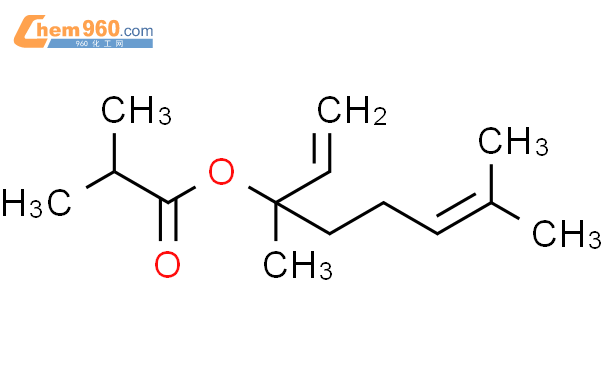 异丁酸芳樟酯结构式