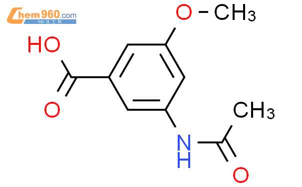 3-甲氧基-5-乙酰基氨基苯甲酸结构式图片|78238-03-6结构式图片