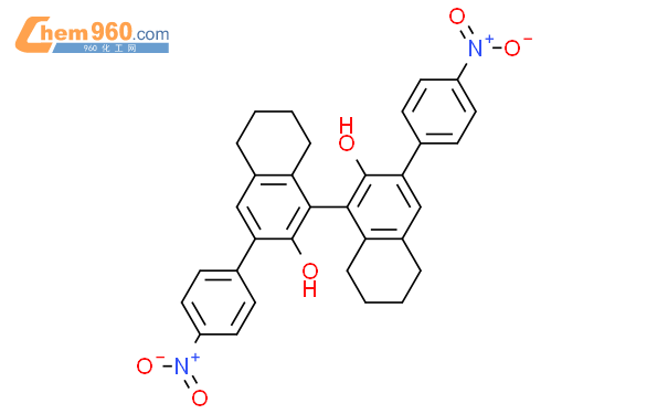 (R)-3，3'-双(4-硝基苯基)-5，5'，6，6'，7，7'，8，8'-八氢-1，1'-联萘酚结构式图片|791616-67-6结构式图片