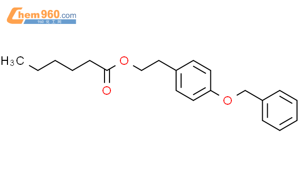 2-(4-phenylmethoxyphenyl)ethyl hexanoate