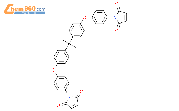 2,2-二[4-(4-順丁烯二酰亞胺苯氧基)苯基]丙烷結構式圖片|79922-55-7