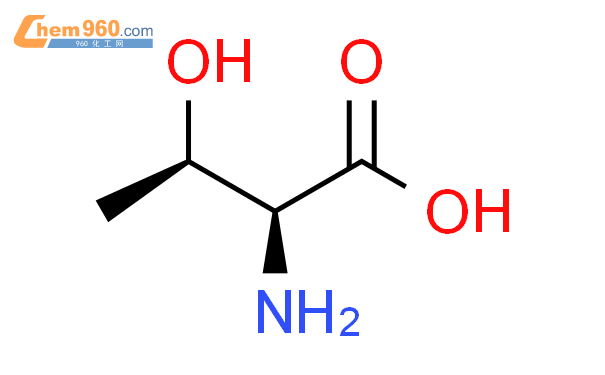 <small>DL<small>-苏氨酸 (含DL-别苏氨酸)结构式图片