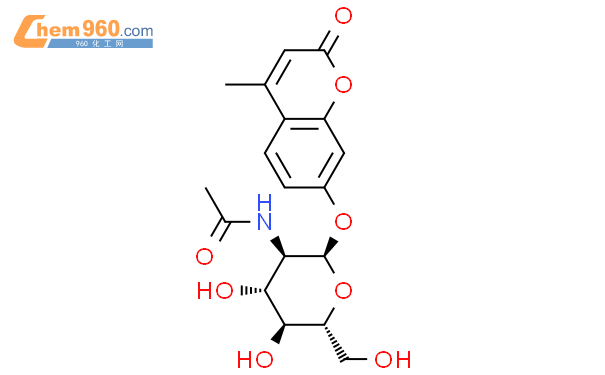 4-甲基伞形酮-2-乙酰胺基-2-脱氧-α-D-吡喃葡萄糖苷结构式图片|80265-04-9结构式图片