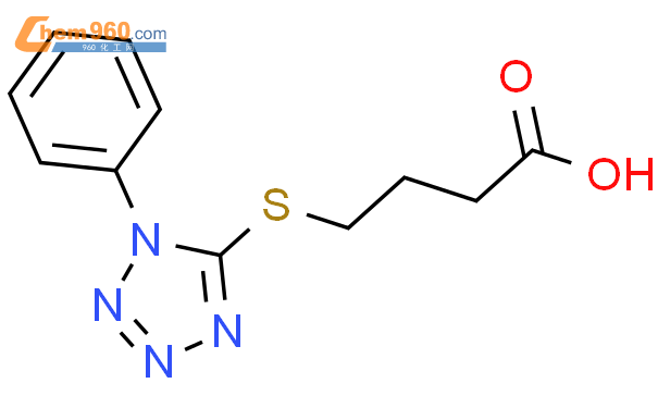80472-92-0,Butanoic acid, 4-[(1-phenyl-1H-tetrazol-5-yl)thio]-化学式、结构式 ...