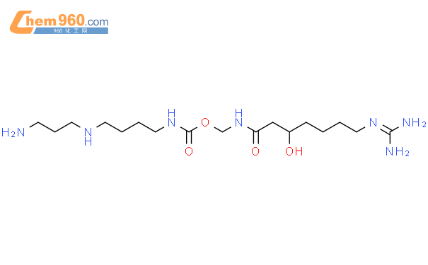 HEPTANAMIDE, N-(((4-((3-AMINOPROPYL)AMINO)BUTYL)CARBAMOYL)HYDROXYMETHYL)-7-GUANI