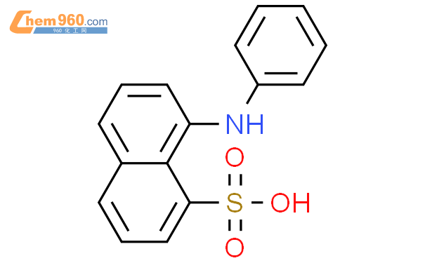 N-苯基-1-萘胺-8-磺酸结构式