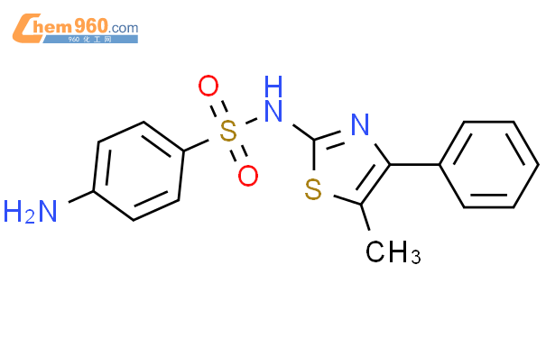 82099 73 8 BENZENESULFONAMIDE 4 AMINO N 5 METHYL 4 PHENYL 2 THIAZOLYL