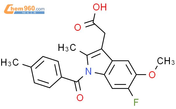 823177 88 41h Indole 3 Acetic Acid6 Fluoro 5 Methoxy 2 Methyl 1 4 Methylbenzoyl Cas号823177 