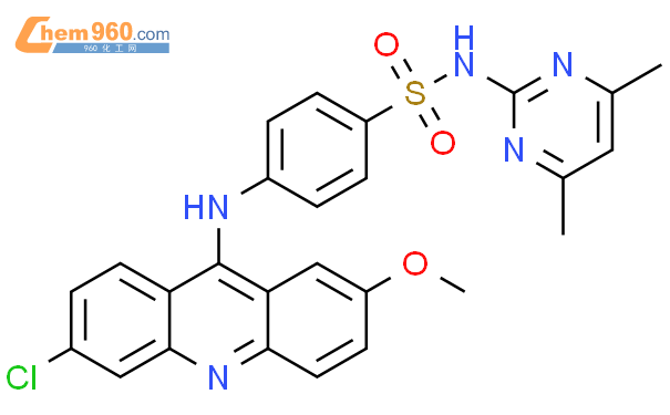 834893 85 5 Benzenesulfonamide 4 6 Chloro 2 Methoxy 9 Acridinyl Amino