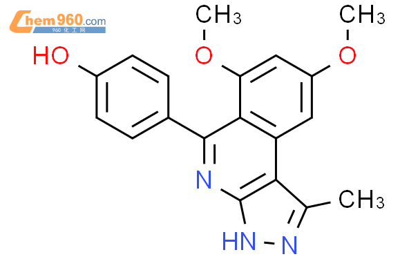 4-[1-甲基-6,8-双(甲基氧基)-3H-吡唑并[3,4-c]异喹啉-5-基]苯酚结构式图片|838854-61-8结构式图片