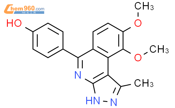 4-[1-甲基-8,9-双(甲基氧基)-3H-吡唑并[3,4-c]异喹啉-5-基]苯酚结构式图片|838854-93-6结构式图片