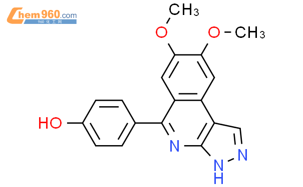 4-[7,8-双(甲基氧基)-3H-吡唑并[3,4-c]异喹啉-5-基]苯酚结构式图片|838855-35-9结构式图片