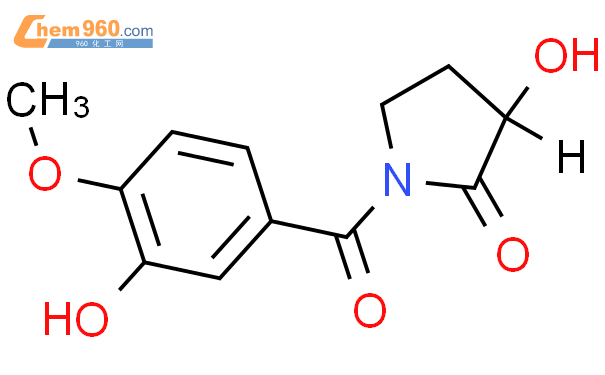 （S） -3-羟基-1-（3-羟基-4-甲氧基苯甲酰基）-2-吡咯烷酮结构式图片|84367-19-1结构式图片