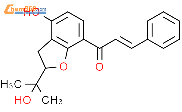 (E)-1-[2,3-Dihydro-4-hydroxy-2-(1-hydroxy-1-methylethyl)benzofuran-7-yl]-3-phenyl-2-propen-1-one