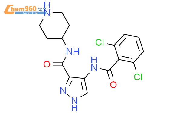 N-(4-哌啶基)-4-(2,6-二氯苯甲酰氨基)-1H-吡唑-3-甲酰胺