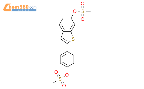2-[4-[(甲磺酰)氧]苯基]-苯并[b]噻吩-6-醇 6-甲烷磺酸结构式图片|84449-65-0结构式图片
