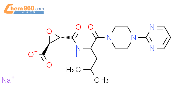Oxiranecarboxylic acid,3-[[[3-methyl-1-[[4-(2-pyrimidinyl)-1-piperazinyl]carbonyl]butyl]amino]carbonyl]-,monosodium salt, [2S-[2a,3b(R*)]]- (9CI)