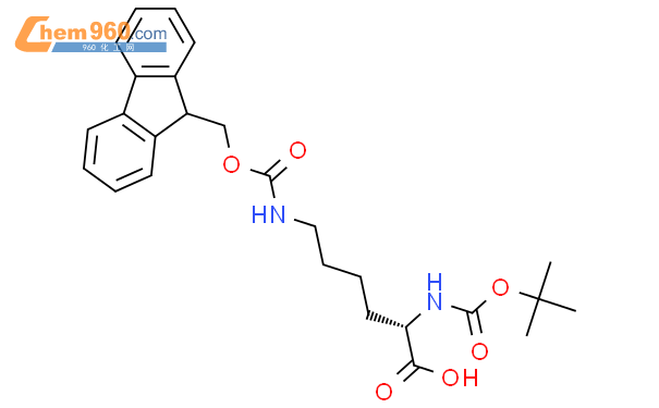 N-Boc-N'-Fmoc-L-赖氨酸结构式图片|84624-27-1结构式图片