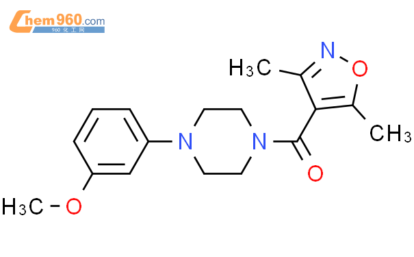(3,5-二甲基-4-异噁唑基)[4-(3-甲氧基苯基)-1-哌嗪基]-甲酮
