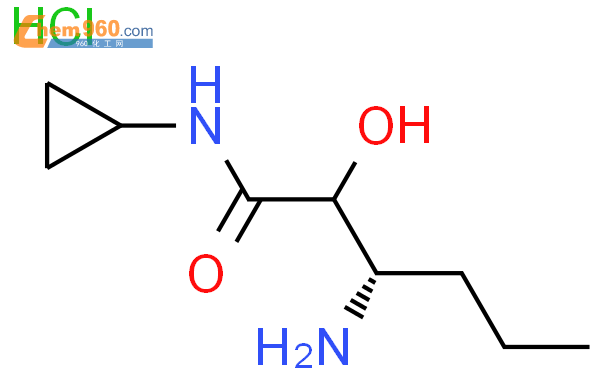 Hexanamide,3-amino-N-cyclopropyl-2-hydroxy-, hydrochloride (1:1), (3S)-