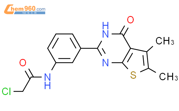 2-氯-N-(3-{5,6-二甲基-4-氧代-3H,4H-噻吩并[2,3-D]嘧
啶-2-基}苯基)乙酰胺