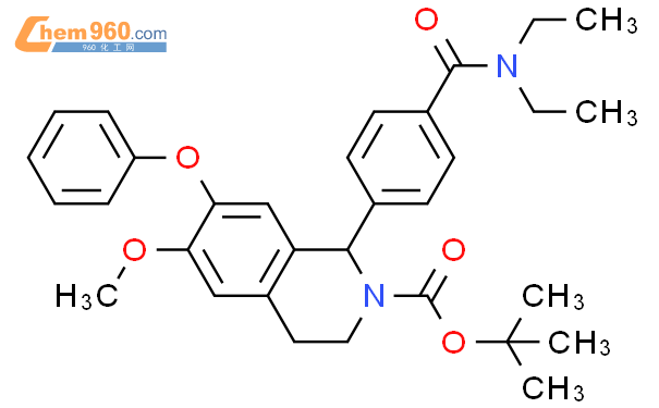 tert-butyl 1-{4-[(diethylamino)carbonyl]phenyl}-6-methoxy-7-phenoxy-3,4-dihydroisoquinoline-2(1H)-carboxylate