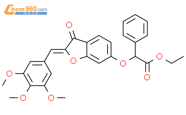 858766 39 9 Z Ethyl 2 3 Oxo 2 3 4 5 Trimethoxybenzylidene 2 3 Dihydrobenzofuran 6 Yl Oxy