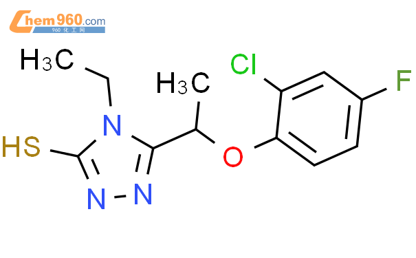 861238 55 3 5 1 2 Chloro 4 fluorophenoxy ethyl 4 ethyl 4H 1 2 4 triazole 3 thiolCAS号 861238 55