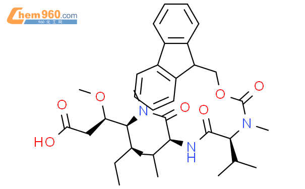 (5S,9S,11S,12R)-11-((S)-sec-butyl)-1-(9H-fluoren-9-yl)-5,9-diisopropyl-12-methoxy-4,10-dimethyl-3,6,8-trioxo-2-oxa-4,7,10-triazatetradecan-14-oic acid