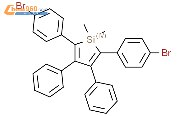 2,5-双(4-溴苯基)-1,1-二甲基-3,4-二苯基噻咯结构式图片|866769-99-5结构式图片