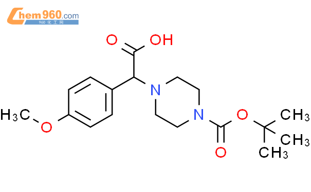4-[羧基-(4-甲氧基苯基)-甲基]-哌嗪-1-羧酸叔丁酯盐酸盐结构式图片|868260-17-7结构式图片
